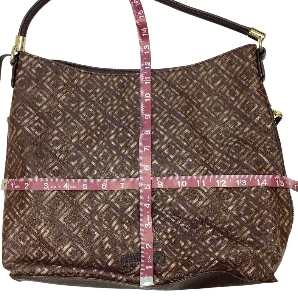 Liz Claiborne Medium Hobo Shoulder Bag Purse Brown Tan Casual Career Classic